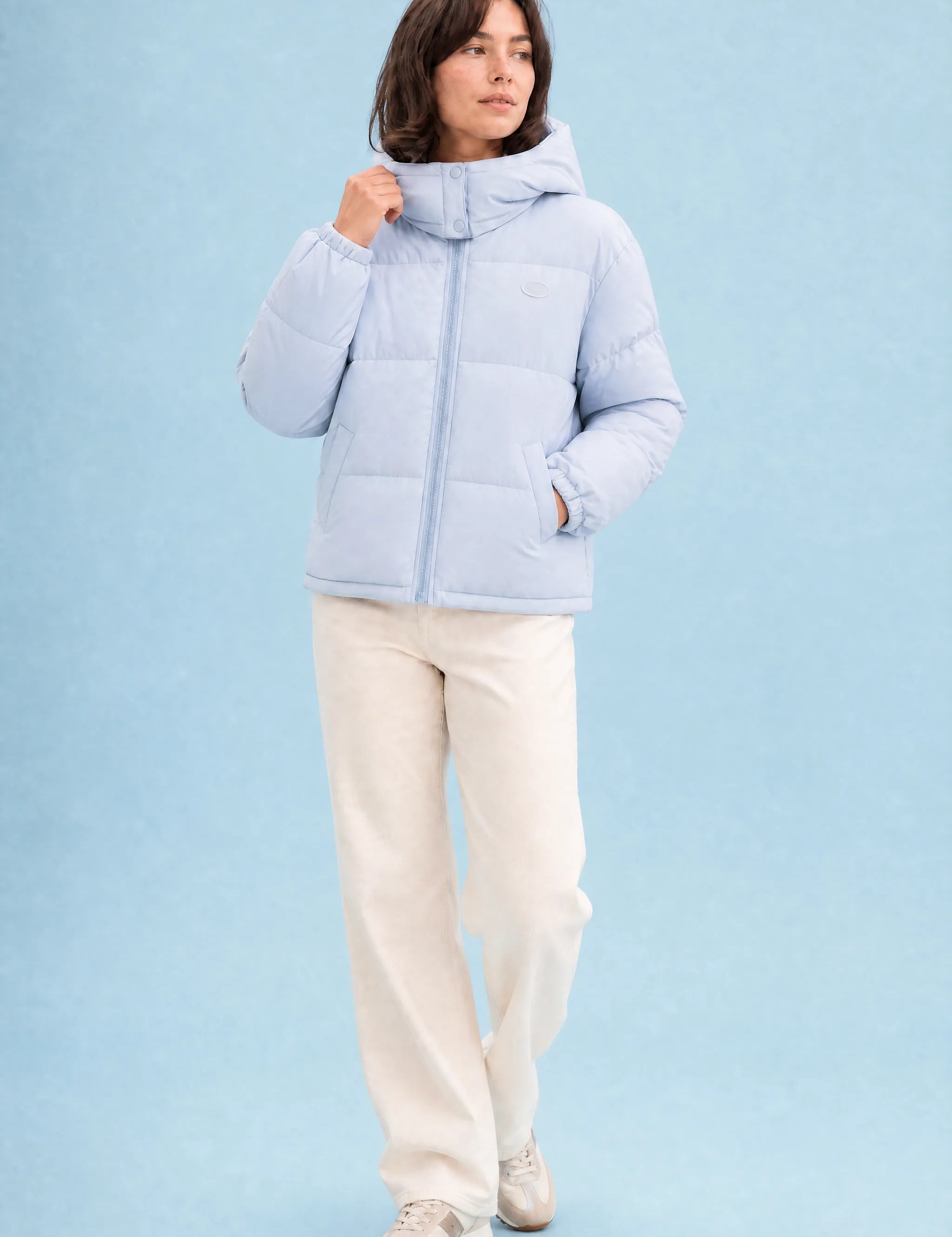 Doudoune matelassée à capuche | Variante Bleu | Lounelle Paris