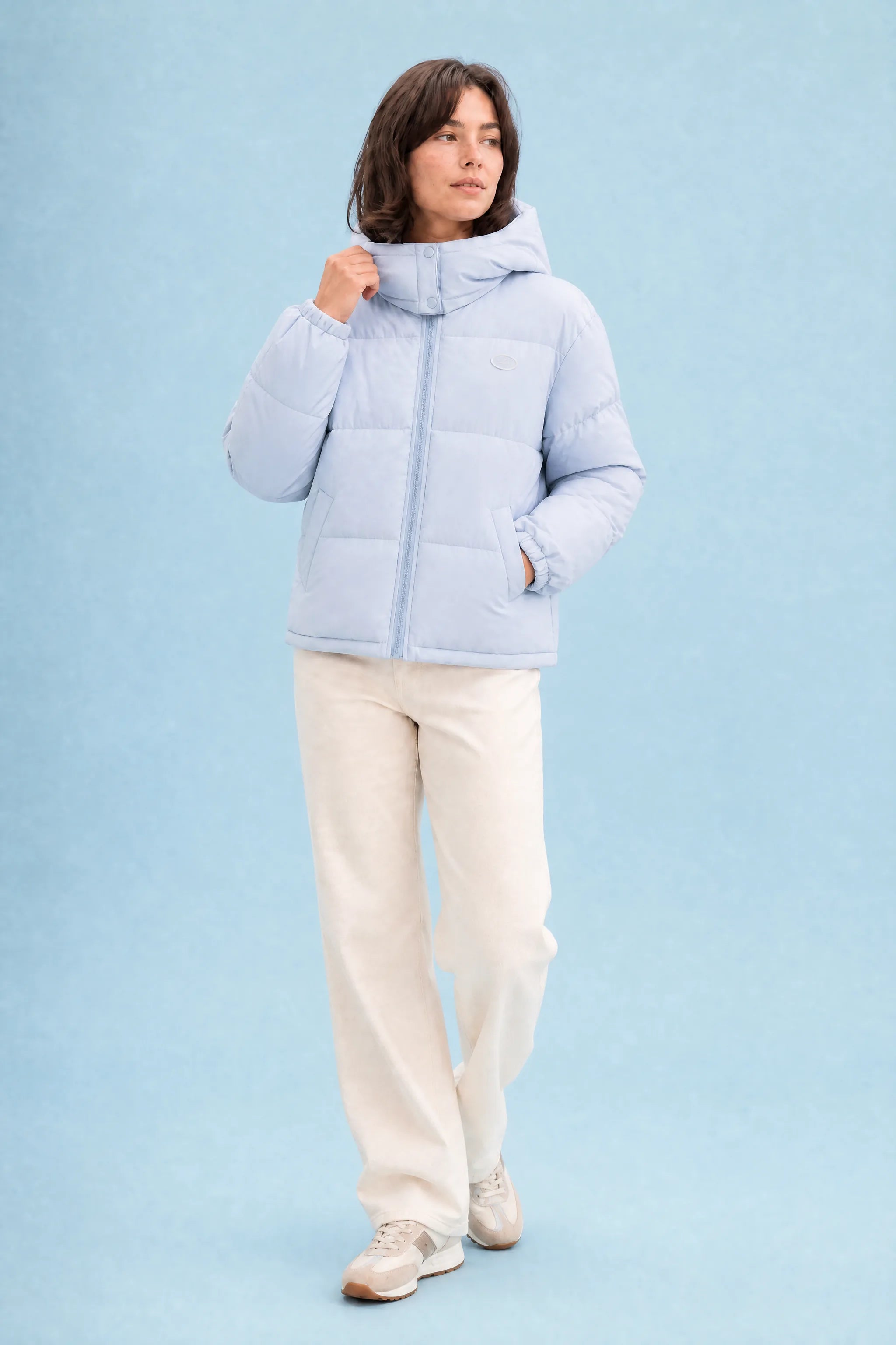 Doudoune matelassée à capuche | Variante Bleu | Lounelle Paris