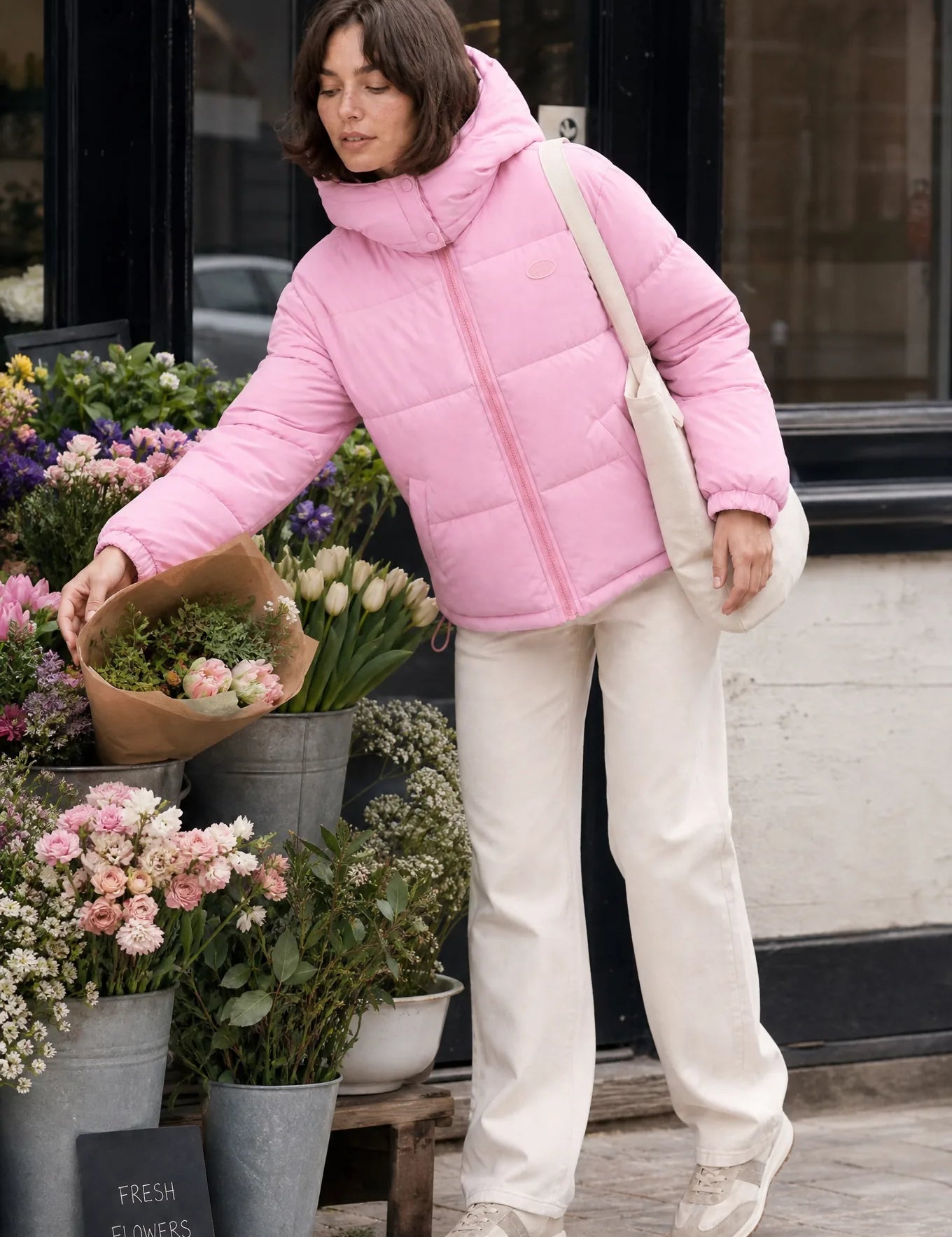 Doudoune matelassée à capuche | Variante Rose - Lifestyle | Lounelle Paris