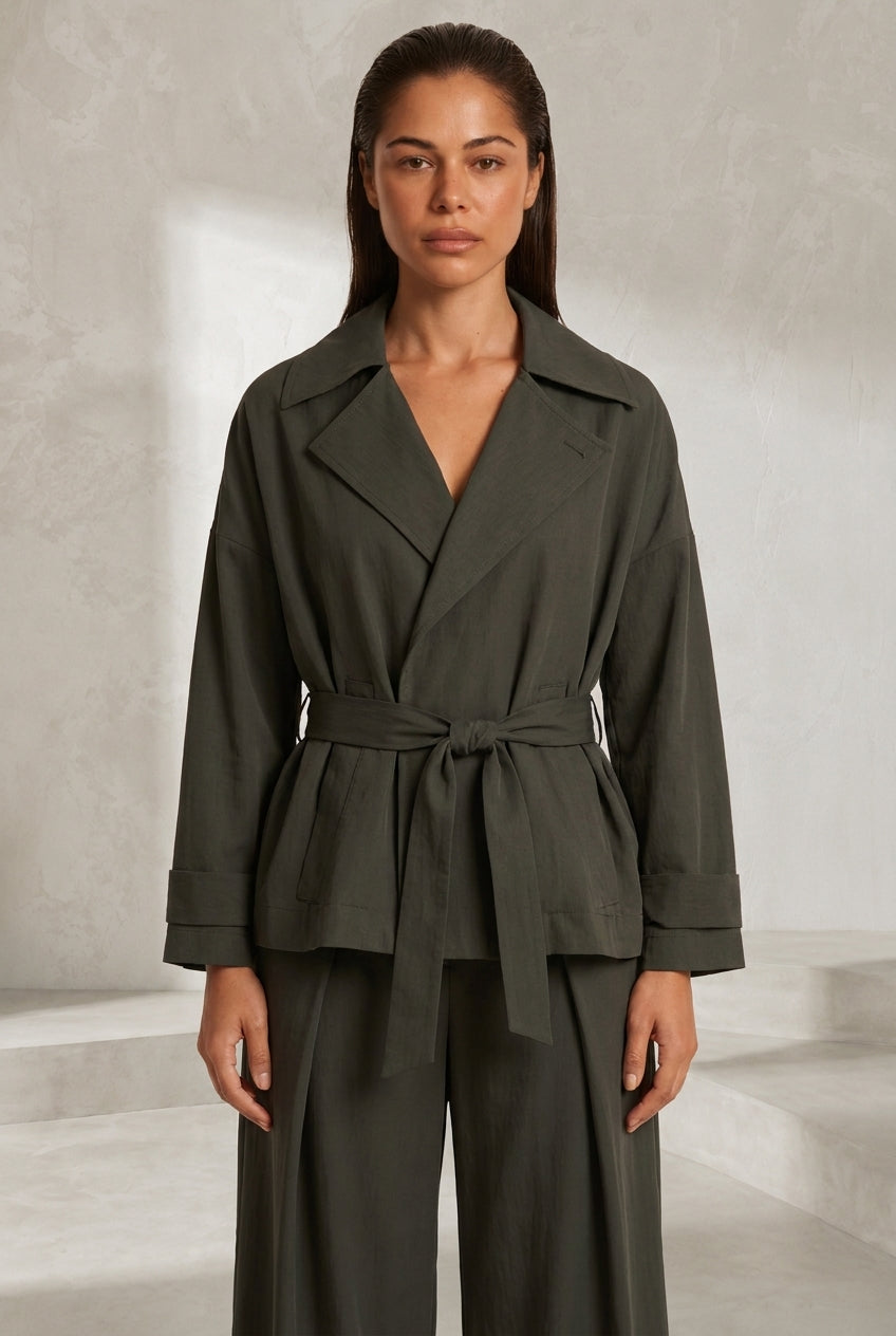 Ensemble trench pantalon ceinturé | Lounelle Paris