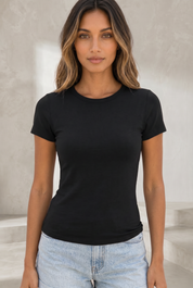 T-shirt col rond ajusté | Lounelle Paris