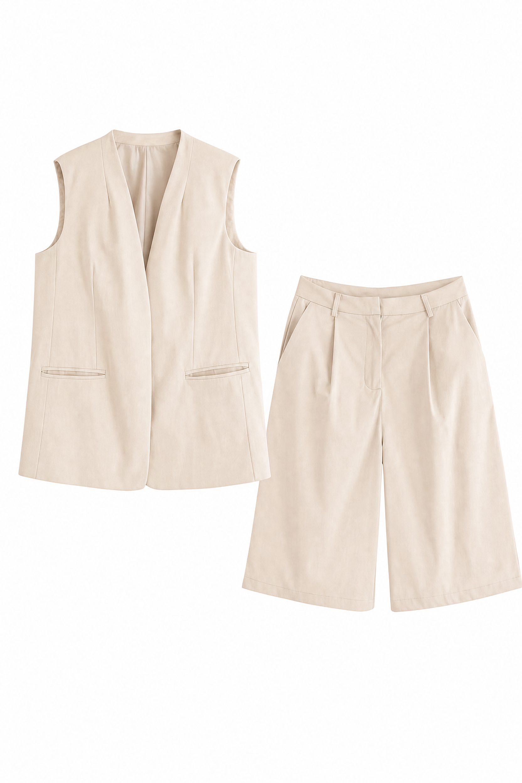 Ensemble sans manches col V | Lounelle Paris
