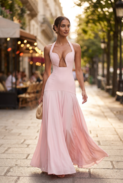 Robe longue col halter dos nu look lifestyle instagram 1
