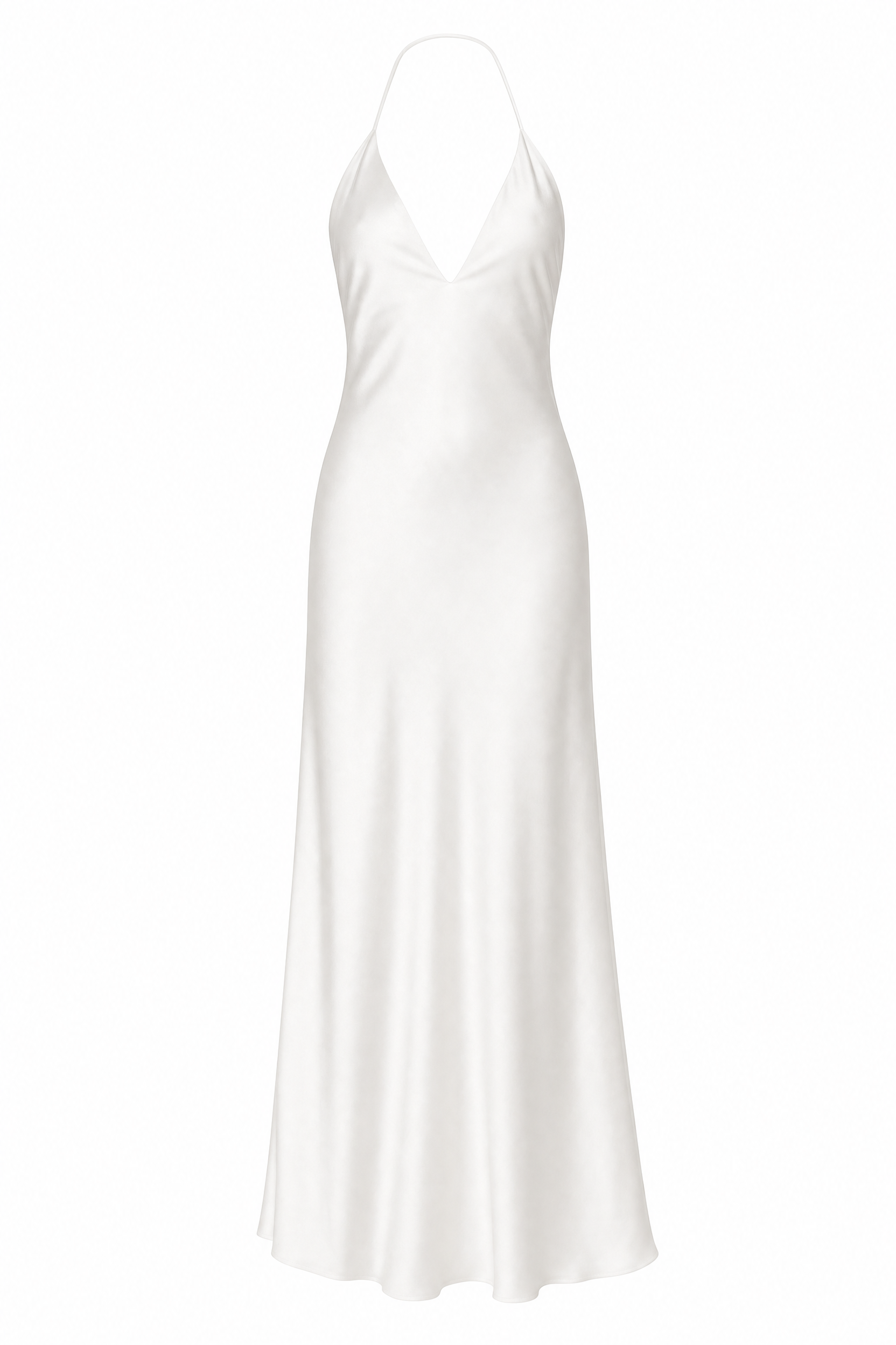 Robe blanche satinée dos nu | Lounelle Paris