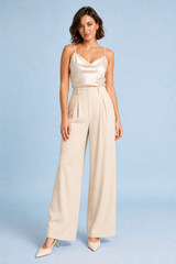 High-Waisted Wide-Leg Flowy Pants