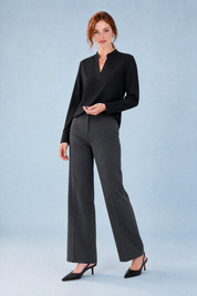 Blouse fluide col en V | Variante Noir | Lounelle Paris