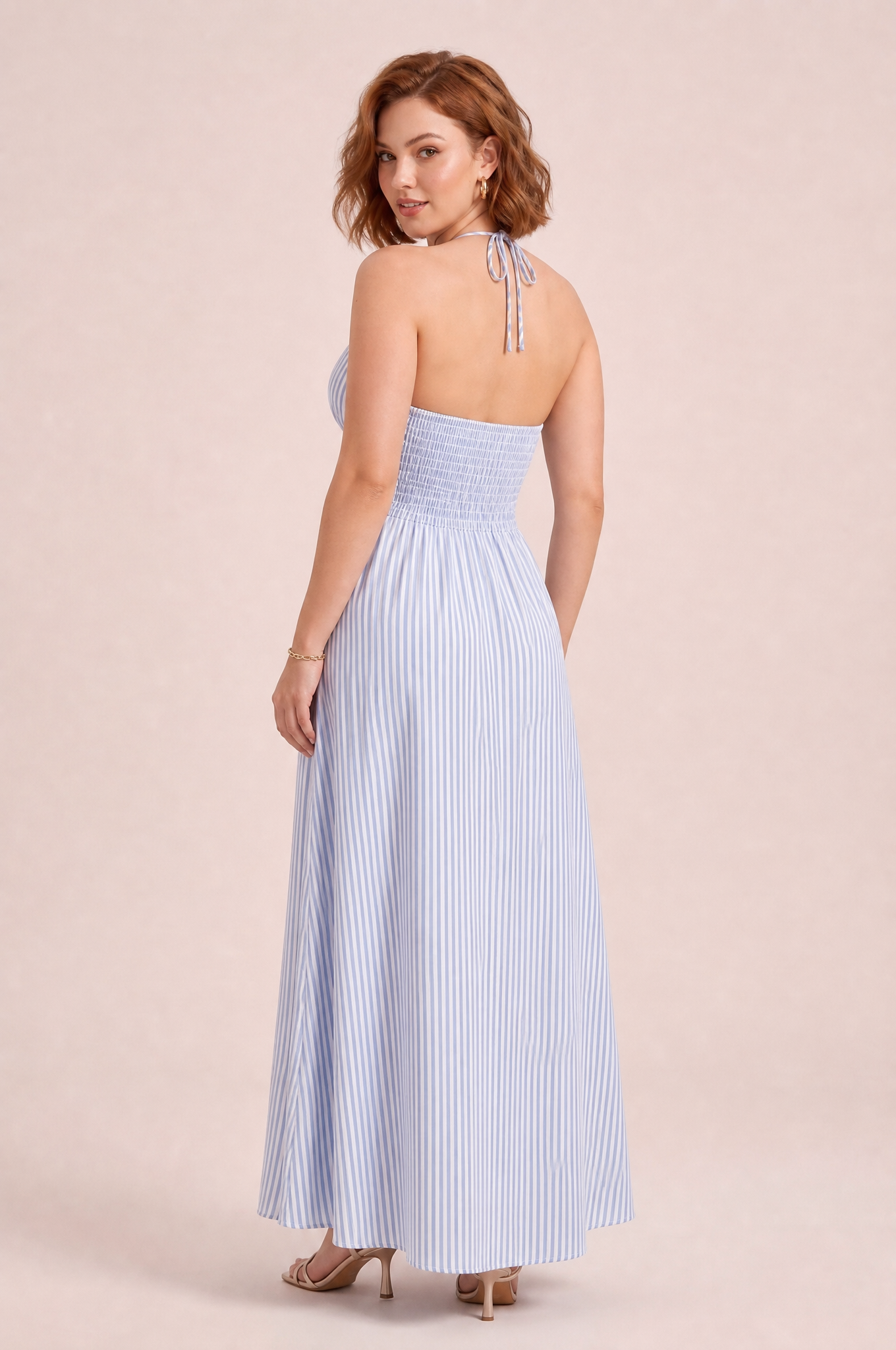 Robe longue col licou dos nu | Vue de dos | Lounelle Paris