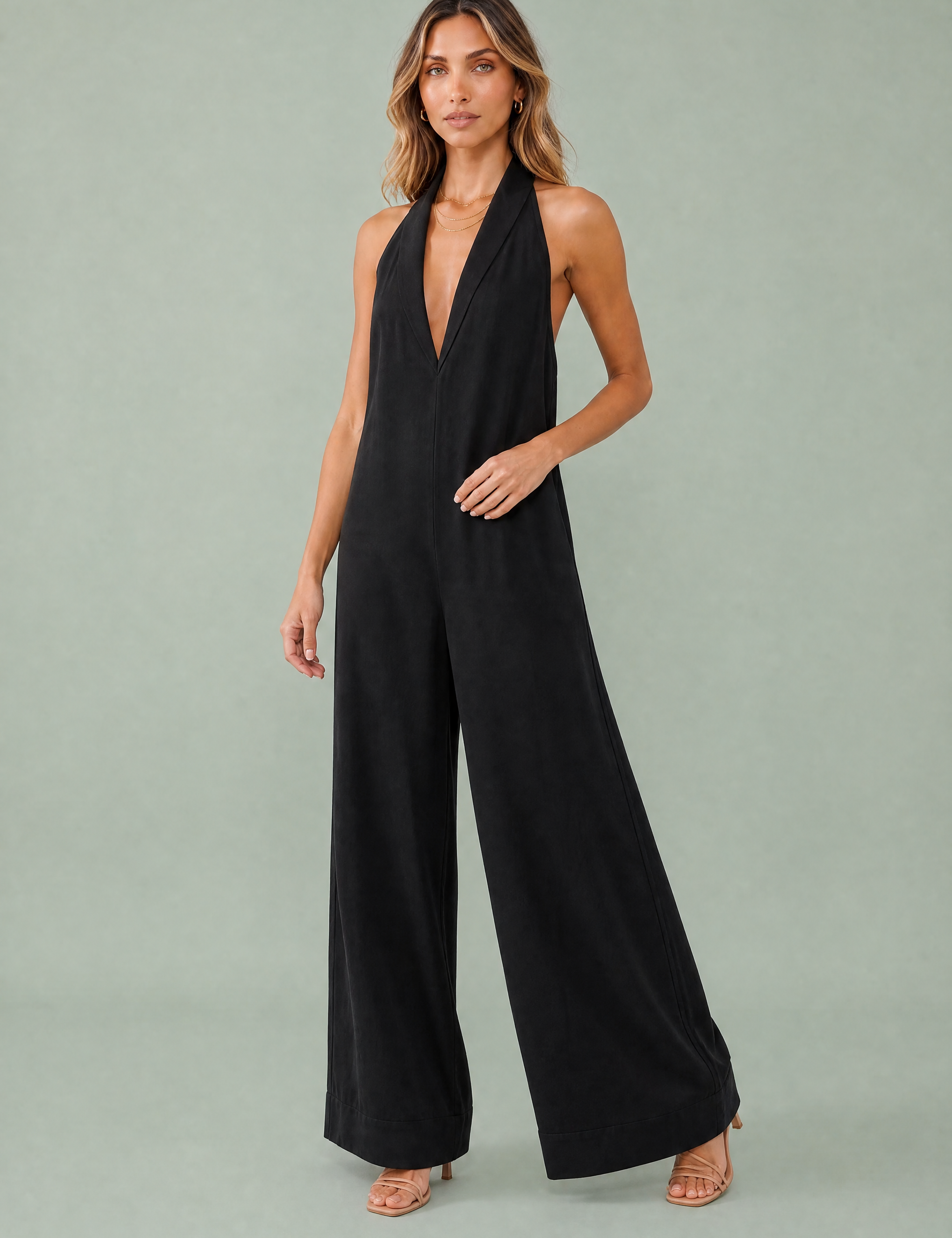 Combinaison ample col licou | Variante Noir | Lounelle Paris
