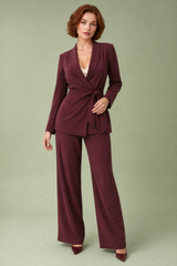 Belted Wrap Pantsuit