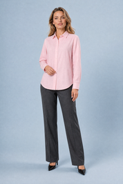 Chemise fluide manches longues | Variante Rose | Lounelle Paris