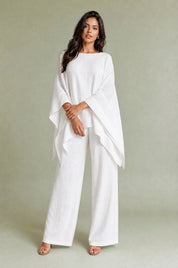 Ensemble ample col bateau | Variante Blanc | Lounelle Paris