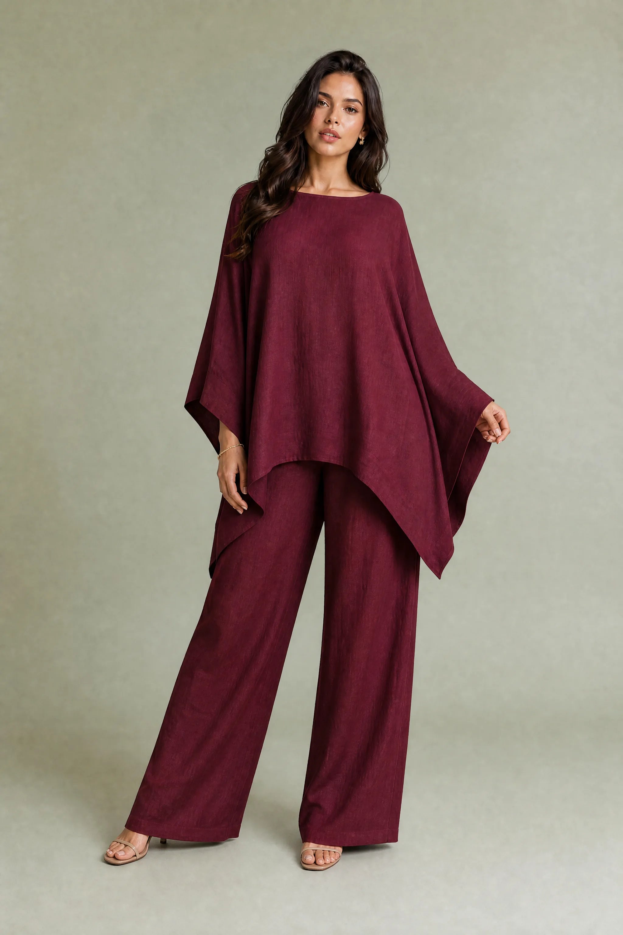 Ensemble ample col bateau | Variante Bordeaux | Lounelle Paris