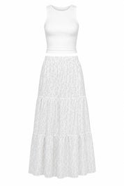 Ensemble blanc à imprimé floral | Lounelle Paris