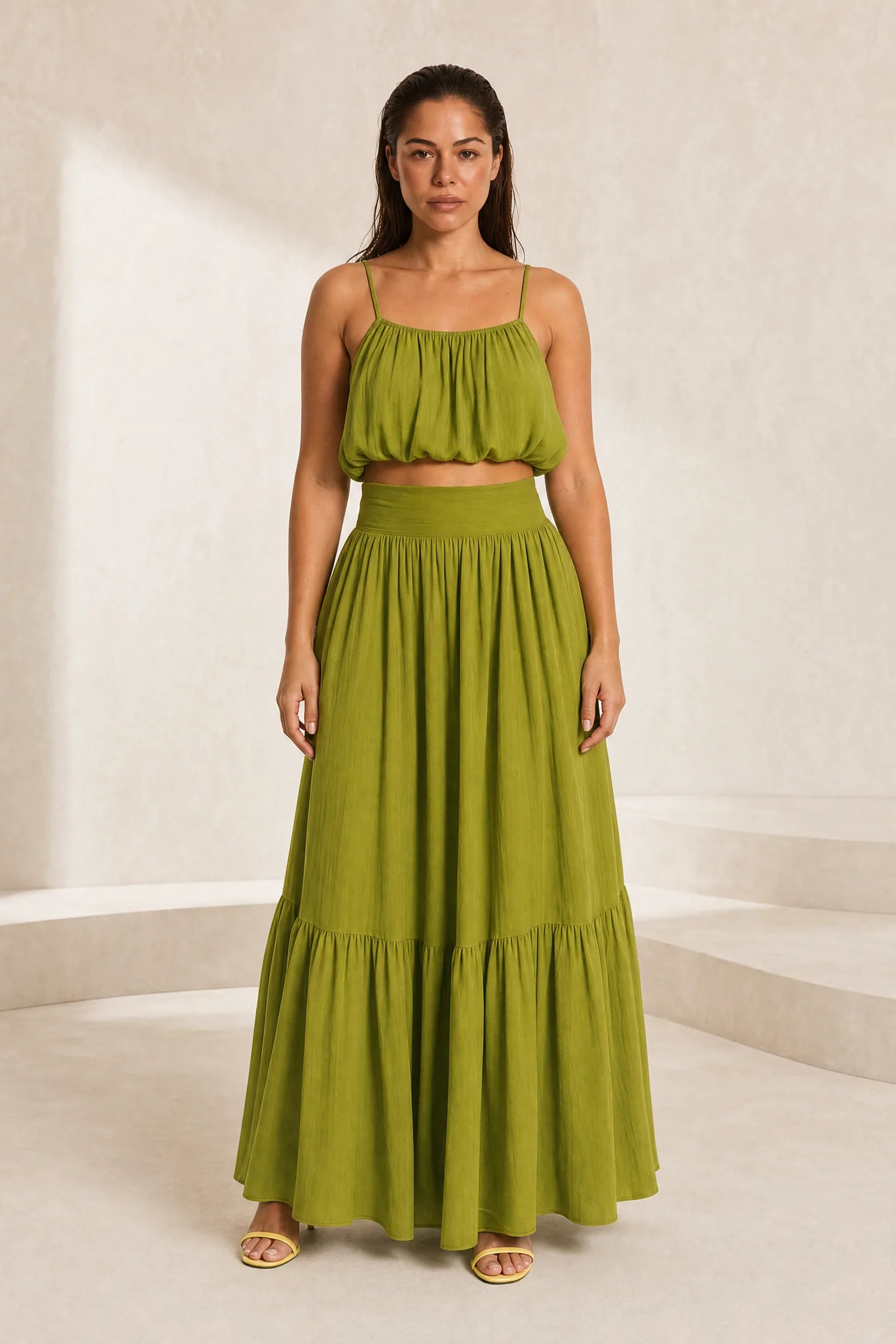 Ensemble jupe longue fines bretelles | Lounelle Paris