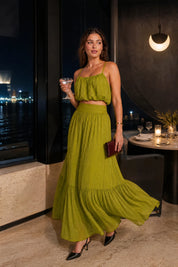 Ensemble jupe longue fines bretelles | Deuxième photo lifestyle | Lounelle Paris