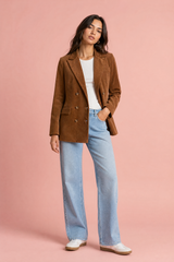 Mid-Length Corduroy Blazer