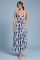 White Spaghetti-Strap Maxi Dress