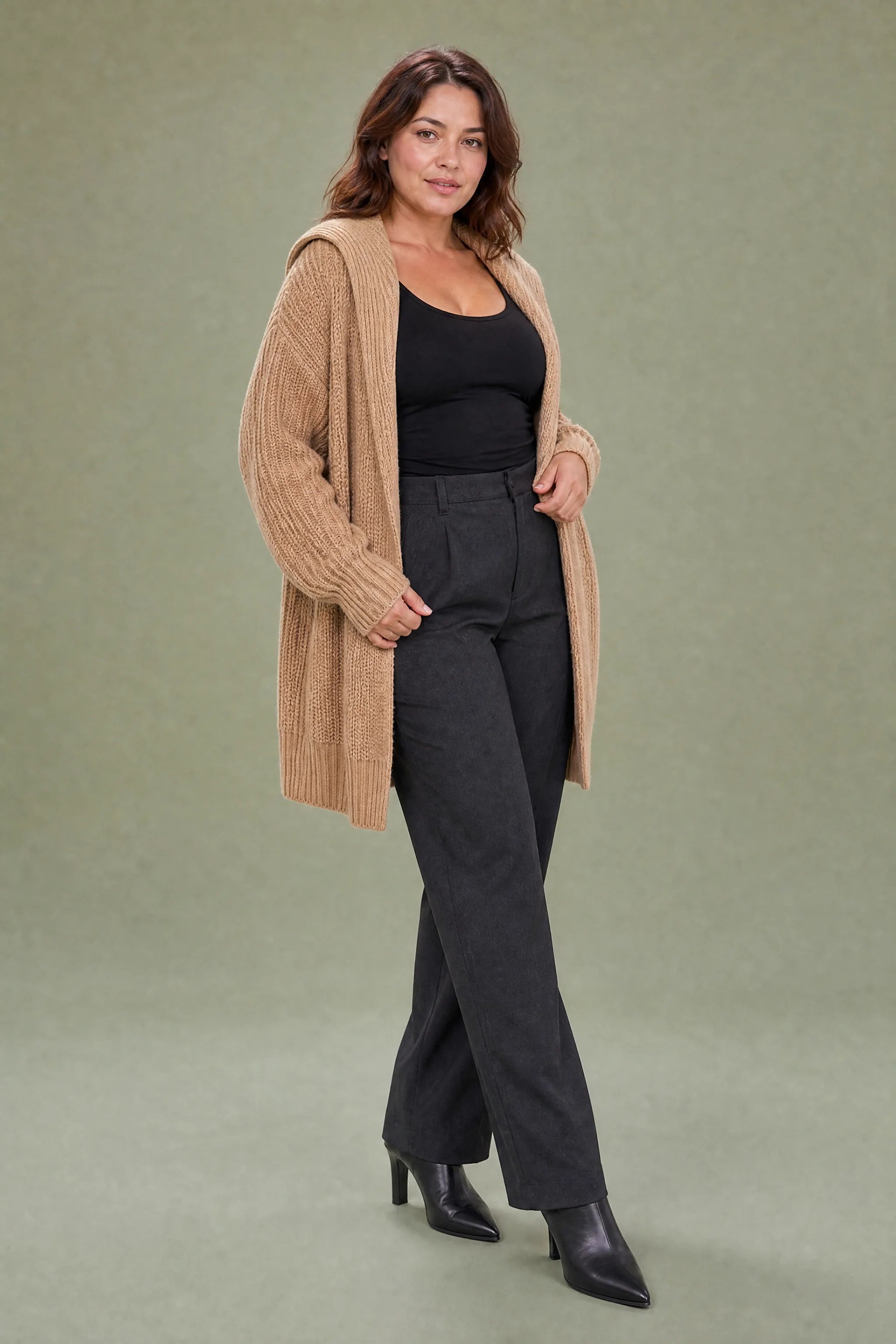 Gilet ample col châle | Porté sur une autre silhouette | Lounelle Paris