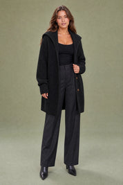 Gilet ample col châle | Variante Noir | Lounelle Paris