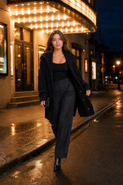 Gilet ample col châle | Variante Noir - Lifestyle | Lounelle Paris