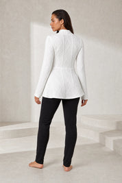 Gilet blazer texturé coupe ajustée | Lounelle Paris