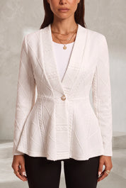 Gilet blazer texturé coupe ajustée | Lounelle Paris