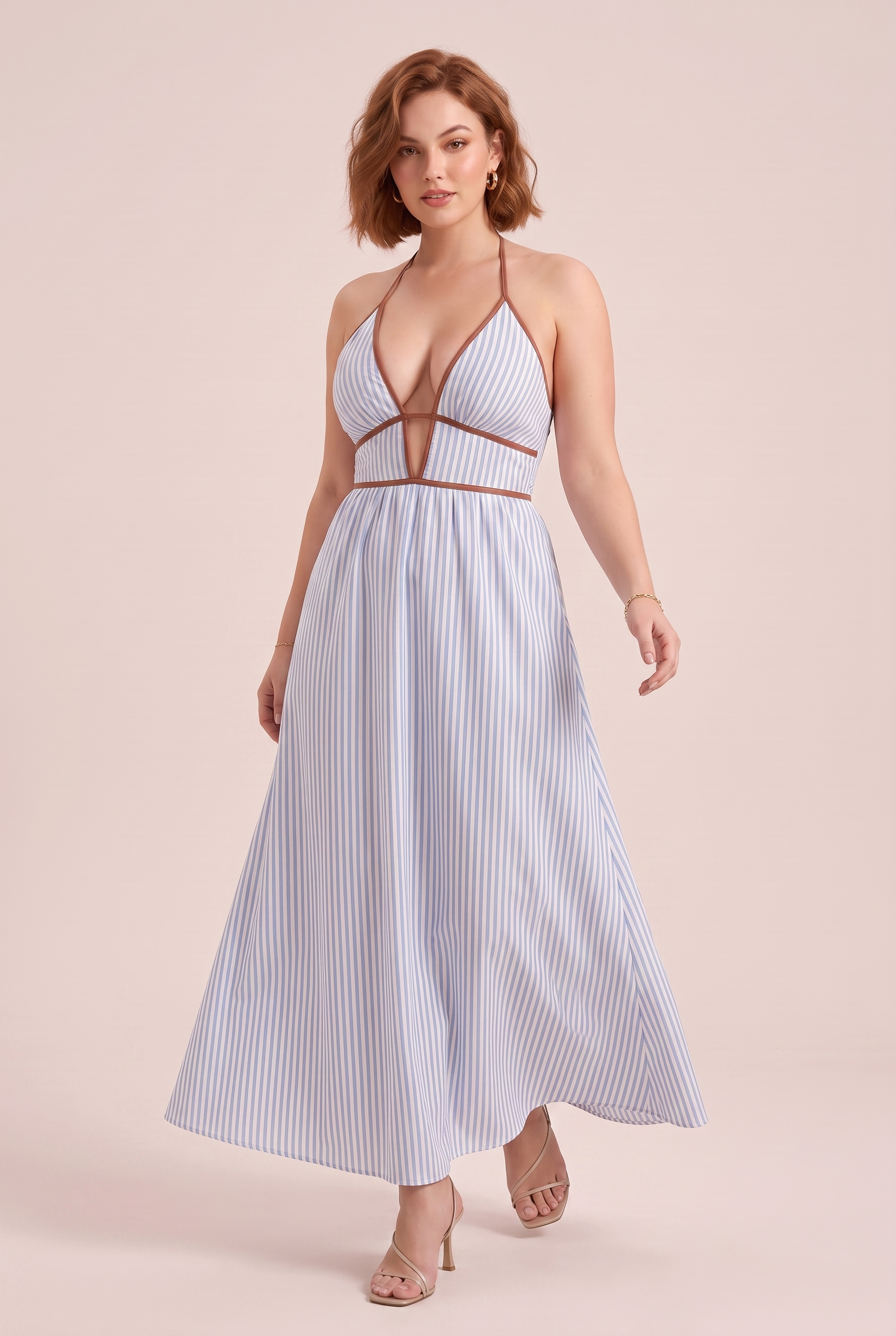 Robe longue col licou dos nu | Vue en mouvement | Lounelle Paris