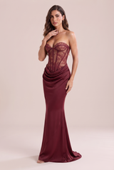 Lace Corset Maxi Dress
