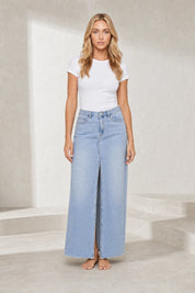 Jupe en jean longue fendue | Lounelle Paris