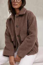 Manteau court ample à boutons | Lounelle Paris