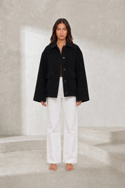 Manteau court ample à boutons | Lounelle Paris