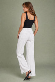 Pantalon blanc ample effet délavé | Vue de dos | Lounelle Paris