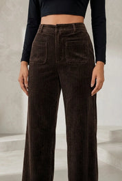 Pantalon café taille haute coupe ample | Lounelle Paris