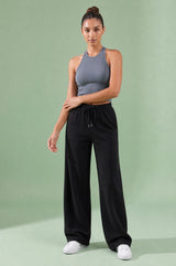 Wide-Leg Drawstring Pants