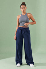 Wide-Leg Drawstring Pants