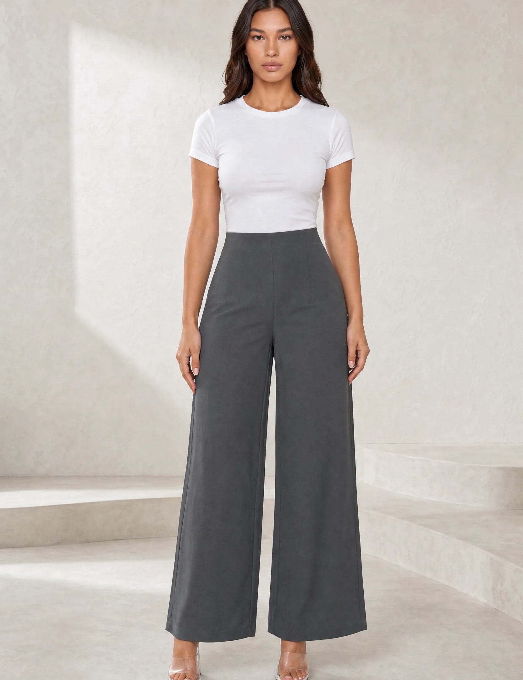 Pantalon large fluide taille haute | Lounelle Paris