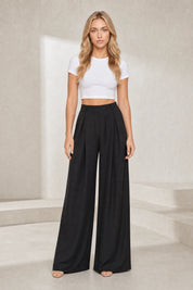Pantalon large taille haute fluide | Lounelle Paris