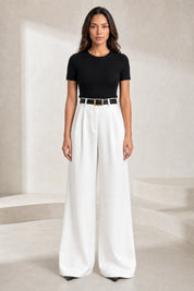 Pantalon taille haute jambes larges | Lounelle Paris