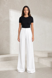 Pantalon taille haute jambes larges | Lounelle Paris