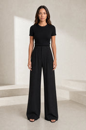 Pantalon taille haute jambes larges | Lounelle Paris