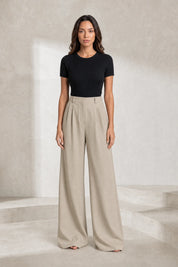 Pantalon taille haute jambes larges | Lounelle Paris