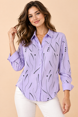 Lavender Oversized Paisley Shirt