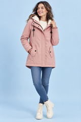 Pink Oversized Hooded Parka