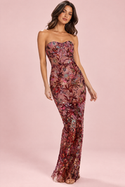 Robe moulante bustier rouge | Vue de face | Lounelle Paris