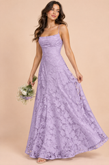 Lavender Cowl Neck Floral Maxi Dress