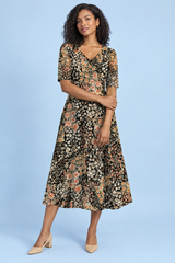 Black V-Neck Maxi Dress