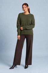 Oversized Sweater with Chest Pocket