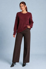 Oversized Sweater with Chest Pocket
