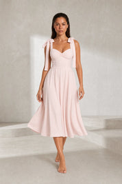 Robe à bretelles nouées dos nu | Lounelle Paris