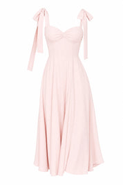 Robe à bretelles nouées dos nu | Lounelle Paris